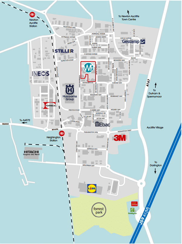Whinbank Industrial Estate map
